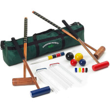 The Garden Games Sandford Croquet Full Set Displyed.