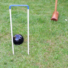 The Garden Games Sandford Croquet Black Ball and Mall.
