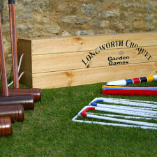 The Garden Games Longworth 4 Players Croquet Set Close up.