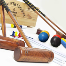 The Garden Games Longworth 4 Players Croquet Close Up.