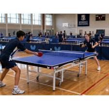 The Butterfly Space Saver Rollaway Table Tennis