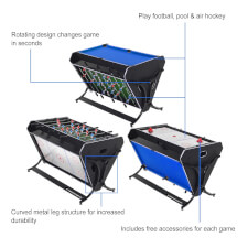 TriSport Air Hockey table features.