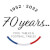 Rene Pierre 70 years logo.