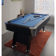 Strikeworth Pro American Deluxe 6ft Pool Table in Blue Finish.