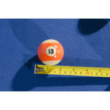 2-inch balls are supplied with the Pro American pool table