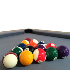 The Duo Milano Metallic Elm Pool Table.