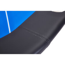 The cushioned arm rests on the Tekscore folding poker table.