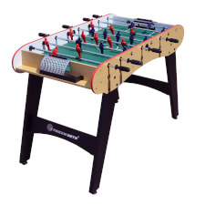 The Strikeworth Defender football table in wood finish