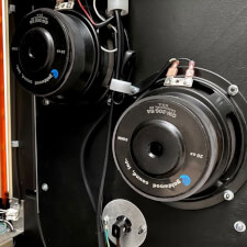 The Rock-Ola Bubbler Music Center Speakers