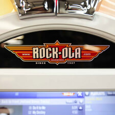 The Rock-Ola Bubbler Music Center White Jukebox Top Close Up