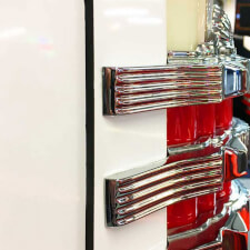The Rock-Ola Bubbler Music Center White Jukebox Lights