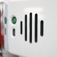 The Rock-Ola Bubbler Music Center White Jukebox Speakers
