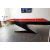 Zen pool table in black with red cloth