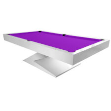 The Zen in white with purple cloth