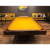 The Zen Slate Bed Pool Table With Gold Smart Cloth Displayed In A Room.