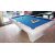 The Picasso pool table in white with blue cloth