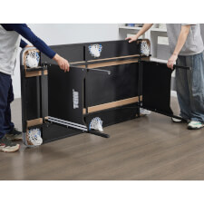 Unfolding the pool table.