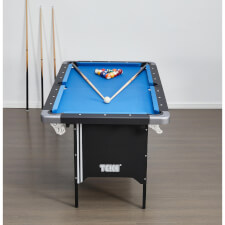 The Tekscore Folding pool table.