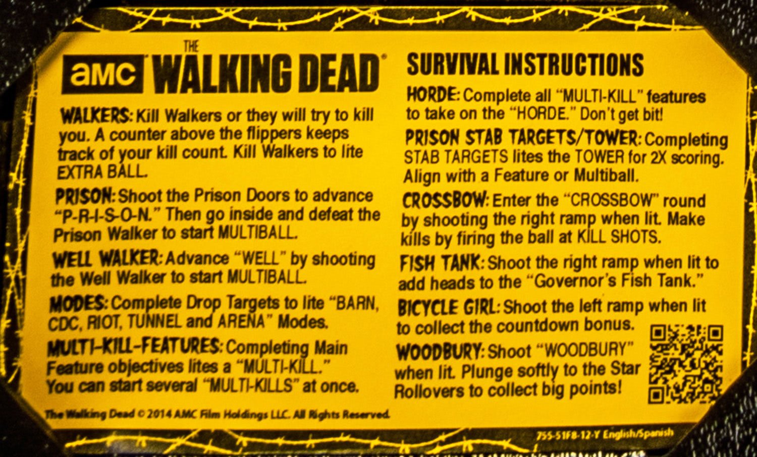 Stern The Walking Dead Pro Pinball Machine For Sale ...