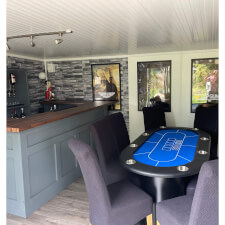 Tekscore Pro Curved Leg 6ft Poker Table.