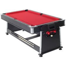 Strikeworth 7ft multi games table red pool cloth
