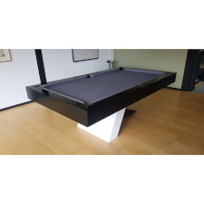 The Equilibrium Black And White Finish Corner View. 