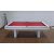 The Monaco slate bed pool table in white with red cloth