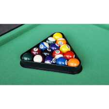 A rack of balls on the Gamesson UCLA II pool table