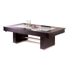 Monaco slate bed pool table with glass tops