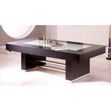 Monaco slate bed pool table with glass tops