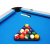 Balls racked on the Astral outdoor pool table