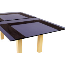 The foam underside of the table tennis top