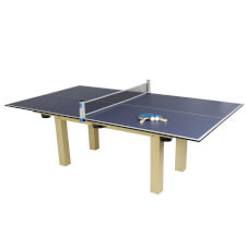 The table tennis top fitted to a pool table