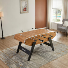 The Strikeworth Classic football table with cover on.