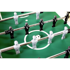 Strikeworth Classic Football Table - Black vs Silver Players