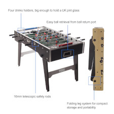 Tekscore full size football table features.