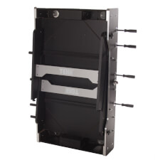 Tekscore Folding Leg Football Table in Black Folded.