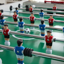Tekscore Folding Leg Football Table in Black.