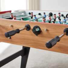 Tekscore Folding Leg Football Table in Oak.