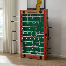 Tekscore Folding Leg Football Table in Oak.
