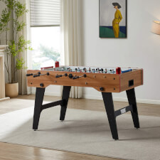 Tekscore Folding Leg Football Table in Oak.