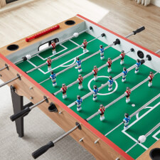 Tekscore Folding Leg Football Table in Oak.