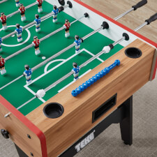Tekscore Folding Leg Football Table in Oak.
