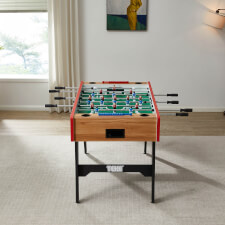 Tekscore Folding Leg Football Table in Oak.