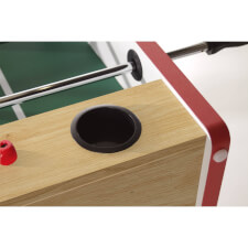 The cup holder on the Tekscore folding football table