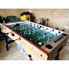 The Tekscore Full Size football table in Wood finish.