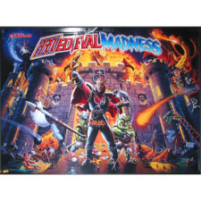 Backboard from the Medieval Madness pinball machine