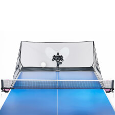 The Butterfly Amicus Table Tennis Practice Robot In Action In a Table Tennis..