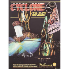 Williams Cyclone pinball machine flyer
