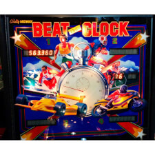 Beat The Clock pinball backbox art